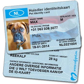 SafePet Personalized Wallet ID Card for dog and cat owners